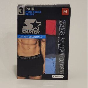 NWT 3PK MENS STARTER BOXER BRIEFS Size M